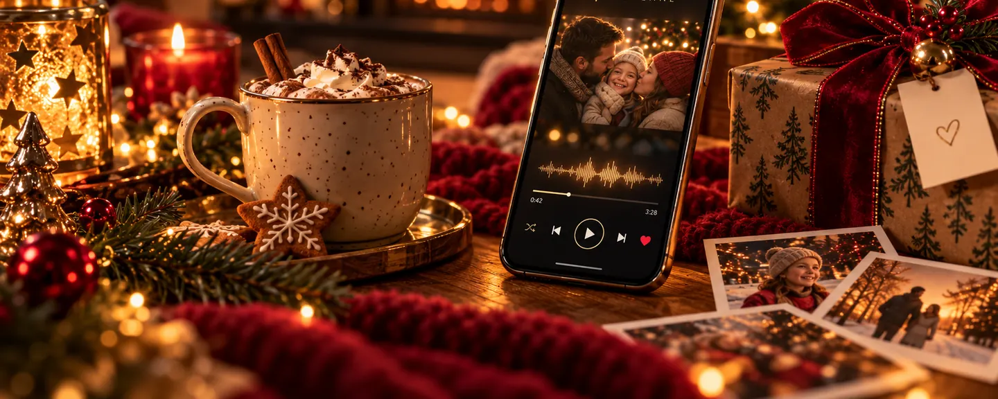 Personalised Christmas Song Gift From Your Story – Think of the first Christmas together, Dad's familiar joke or a treasured family gathering: these details make the music yours. – 6